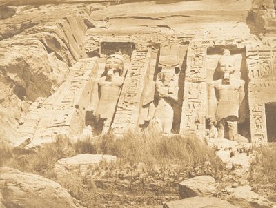 Half of the Facade of the Speos of Hathor, at Abu Simbel Southern Part by Maxime Du Camp