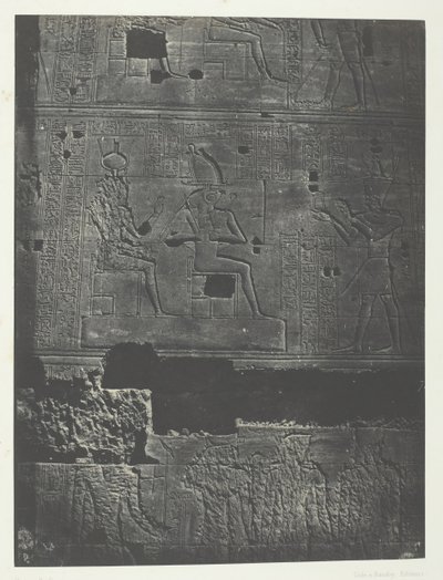 Western Wall, Grand Temple of Isis at Philae, Nubia, 1849-51, printed 1852 by Maxime Du Camp