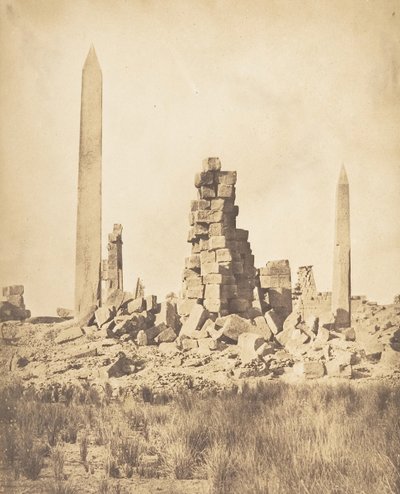 Obelisks of the Karnak Palace, Thebes, 1849-50 by Maxime Du Camp