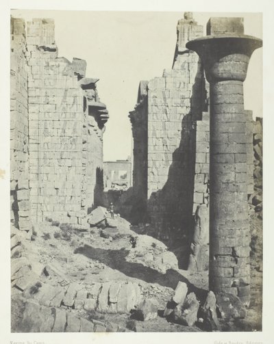 Palace of Karnak, Court of the Bubastites and Main Entrance of the Hypostyle Hall, Thebes by Maxime Du Camp