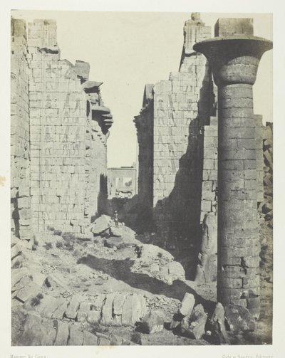 Palace of Karnak, Court of Bubastites and Main Entrance of the Hypostyle Hall; Thebes by Maxime Du Camp
