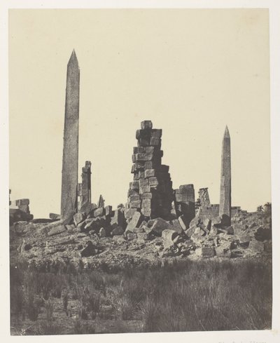 Palace of Karnak, The Obelisks; Thebes by Maxime Du Camp