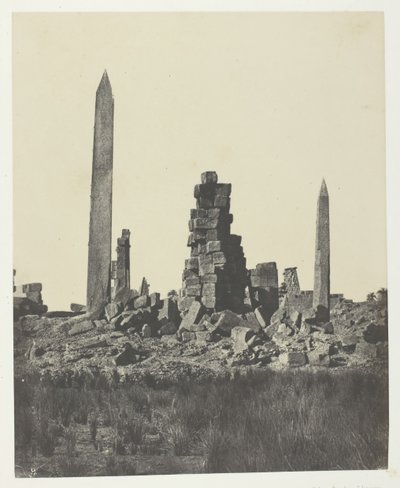 Palais de Karnak, Les Obelisques, Thebes by Maxime Du Camp