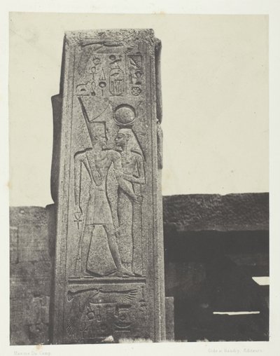 Palace of Karnak, Pillar in Front of the Granite Sanctuary; Thebes by Maxime Du Camp