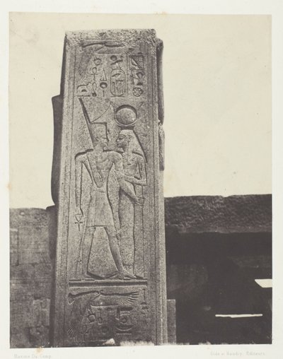 Palace of Karnak, Pillar in Front of the Granite Sanctuary; Thebes by Maxime Du Camp