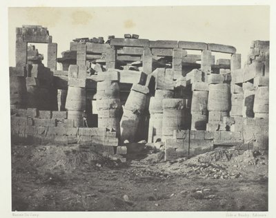 Palais de Karnak, Salle Hypostyle Prise au Nord, Thèbes by Maxime Du Camp