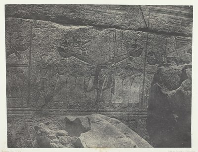 Palais de Karnak, Sculptures Extérieures du Sanctuaire de Granit, Thèbes by Maxime Du Camp
