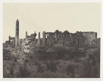 Palace of Karnak, General View of the Ruins, Taken from the North; Thebes by Maxime Du Camp