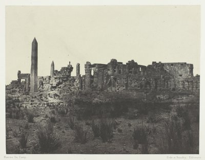 Palace of Karnak, General View of the Ruins, Taken from the North; Thebes by Maxime Du Camp