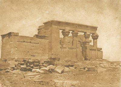 Pronaos of the Temple of Deboude Parembole, April 10, 1850 by Maxime Du Camp