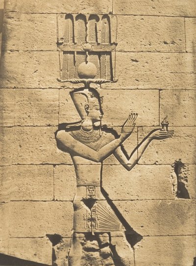 Ptolemy-Caesarion - Bas-relief of the Temple of Kalabcheh Talmis by Maxime Du Camp