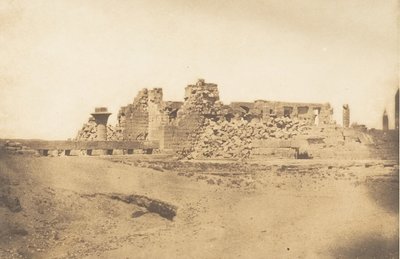Ruines de la Salle Hypostyle du Palais de Karnac - Vue prise du Sud-Ouest, 1849-50 by Maxime Du Camp