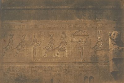 Sculptures on the Rear Facade of the Great Temple of Dendera, 1849-50 by Maxime Du Camp