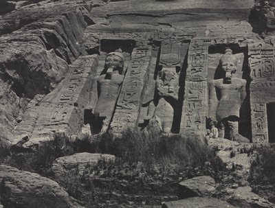 Southern Portion of the Rock-cut Temple of Hathor, Abu Simbel by Maxime Du Camp