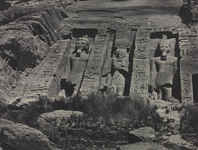 Southern Portion of the Rock-cut Temple of Hathor, Abu Simbel by Maxime Du Camp