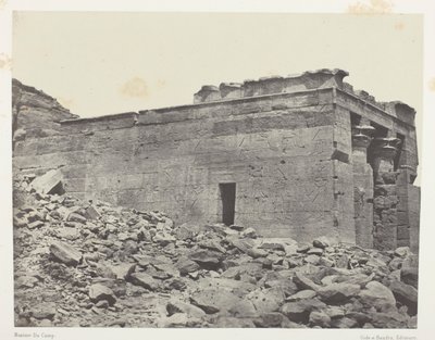 Temple of Dendur (Ancient Tantour), Dedicated to the Triad Osiris-Isis-Horus; Nubia, plate 93 from the album "Egypt, Nubia, Palestine and Syria" (1852) by Maxime Du Camp