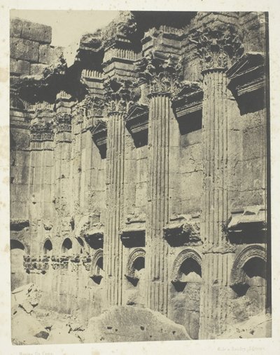 Temple of Jupiter at Baalbek (Heliopolis, Interior of the Naos; Syria) by Maxime Du Camp