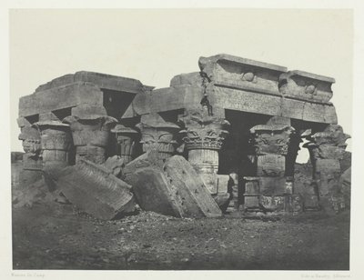 Temple of Ombos, Upper Egypt, plate 65 from the album "Egypt, Nubia, Palestine and Syria" (1852) by Maxime Du Camp