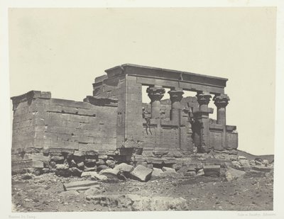 Temple of Debod, Parembole from the Itinerary of Antoninus; Nubia, plate 86 from the album "Egypt, Nubia, Palestine and Syria" (1852) by Maxime Du Camp