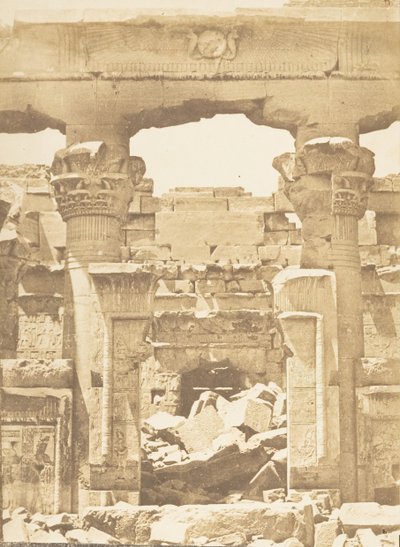 Temple de Kalabcheh - Entre Colonnement Médial du Pronaos, April 8, 1850 by Maxime Du Camp