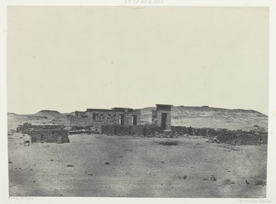 Temple and Village of Debod, Parembole from the Itinerary of Antonin, Nubia, 1849-51, printed 1852 by Maxime Du Camp
