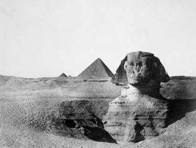 The Great Sphinx and the Pyramids of Giza, Egypt by Maxime Du Camp