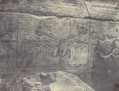Thebes. Palais de Karnak. Sculptures extérieures du Sanctuaire de granit by Maxime Du Camp