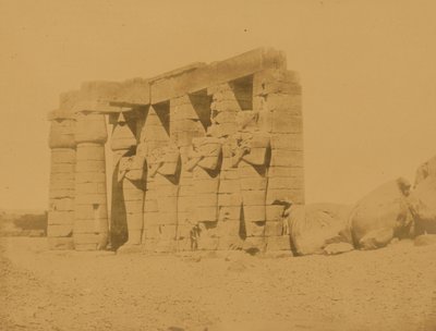 Thebes; Portico of the Ramesseum (Tomb of Osymandias), Gournah by Maxime Du Camp