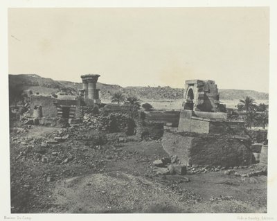 Village and Temple of the Island of Béghé, West of Philae, Nubia, 1849-51, Printed 1852 by Maxime Du Camp