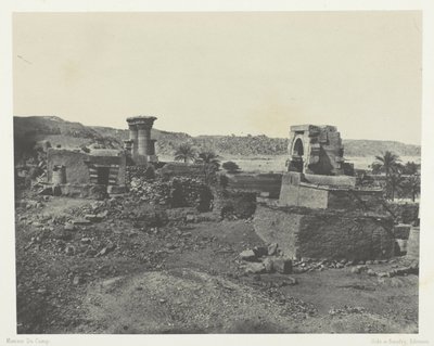 Village and Temple of the Island of Beghé, West of Philae; Nubia, plate 81 from the album "Egypt, Nubia, Palestine and Syria" (1852) by Maxime Du Camp