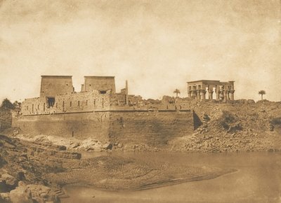 General View of the Island of Philae, Taken from the Southern Tip of the Island of Begueh, 1849-50 by Maxime Du Camp