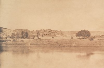 View Taken to the East of Philae - Village of Abou-Kouli, Route to Aswan, 1849-50 by Maxime Du Camp