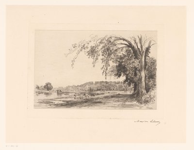 View of Richmond by Maxime François Antoine Lalanne (signed by artist)