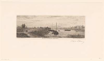 View of the Seine near Argenteuil by Maxime François Antoine Lalanne (signed by artist)