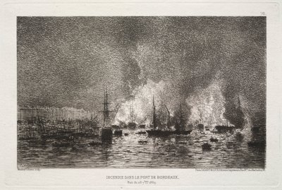 Conflagration in the Port of Bordeaux by Maxime Lalanne
