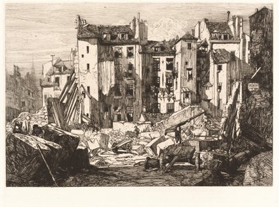 Demolition for the Opening of the rue des Ecoles by Maxime Lalanne
