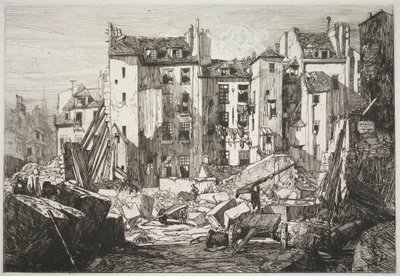 Demolition for the Opening of the Rue des Écoles, 1862 by Maxime Lalanne