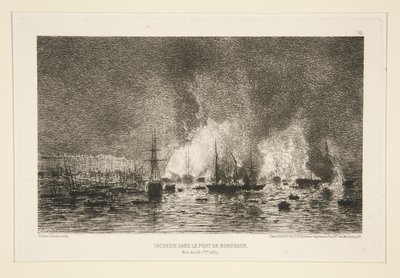 Fire in the Port of Bordeaux by Maxime Lalanne