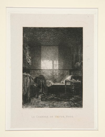 The Bedroom of Victor Hugo, pl. 11 from the suite Chez Victor Hugo by Maxime Lalanne