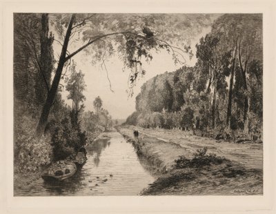 The Canal at Pont-Saint-Maxence by Maxime Lalanne