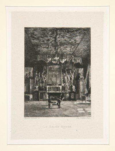 The Red Room, Plate 5 from the Suite Chez Victor Hugo by Maxime Lalanne