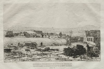 Artistic Souvenirs of the Siege of Paris: Interior Side of the Porte De Versaille by Maxime Lalanne