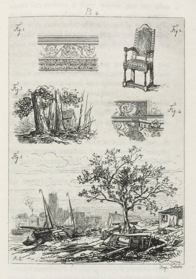 Treatise on Etching: Plate 4 by Maxime Lalanne