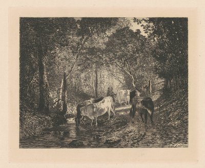Cows Under Trees by Maxime Lalanne