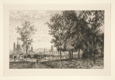 View of Rouen by Maxime Lalanne
