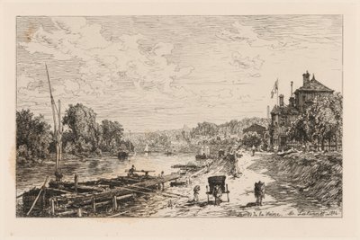 View of Lower Meudon, Banks of the Seine by Maxime Lalanne