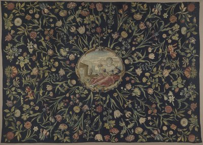 Table Cover with the Personification of Flora and a Floral Pattern by Maximiliaan van der Gucht (possibly)