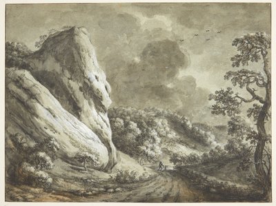 Road Between Cliffs and Forested Slopes by Maximilian Neustück