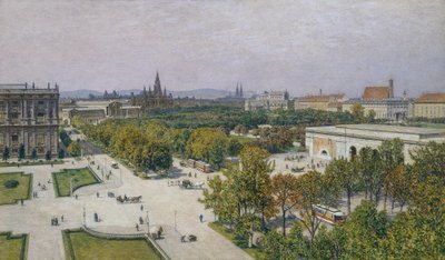 View of the Ring towards the Town Hall and Parliament by Maximilian Suppantschitsch