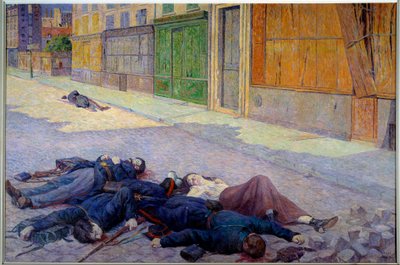 A street of Paris in May 1871 or the Commune by Maximilien Luce